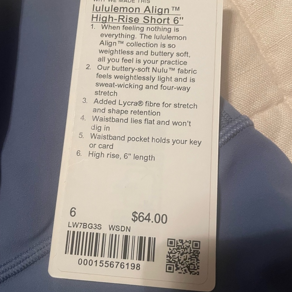 lululemon High Rise Align Shorts 6” - Picture 3 of 3